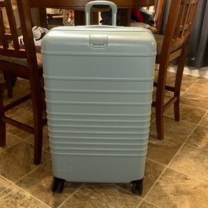 Gap x Beis the large check in roller in denim blue